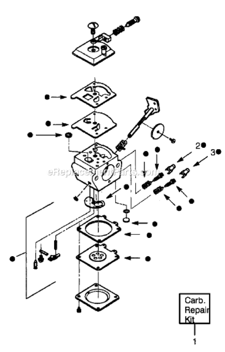 Page B Diagram and Parts List for XT85T  Weed Eater Trimmer